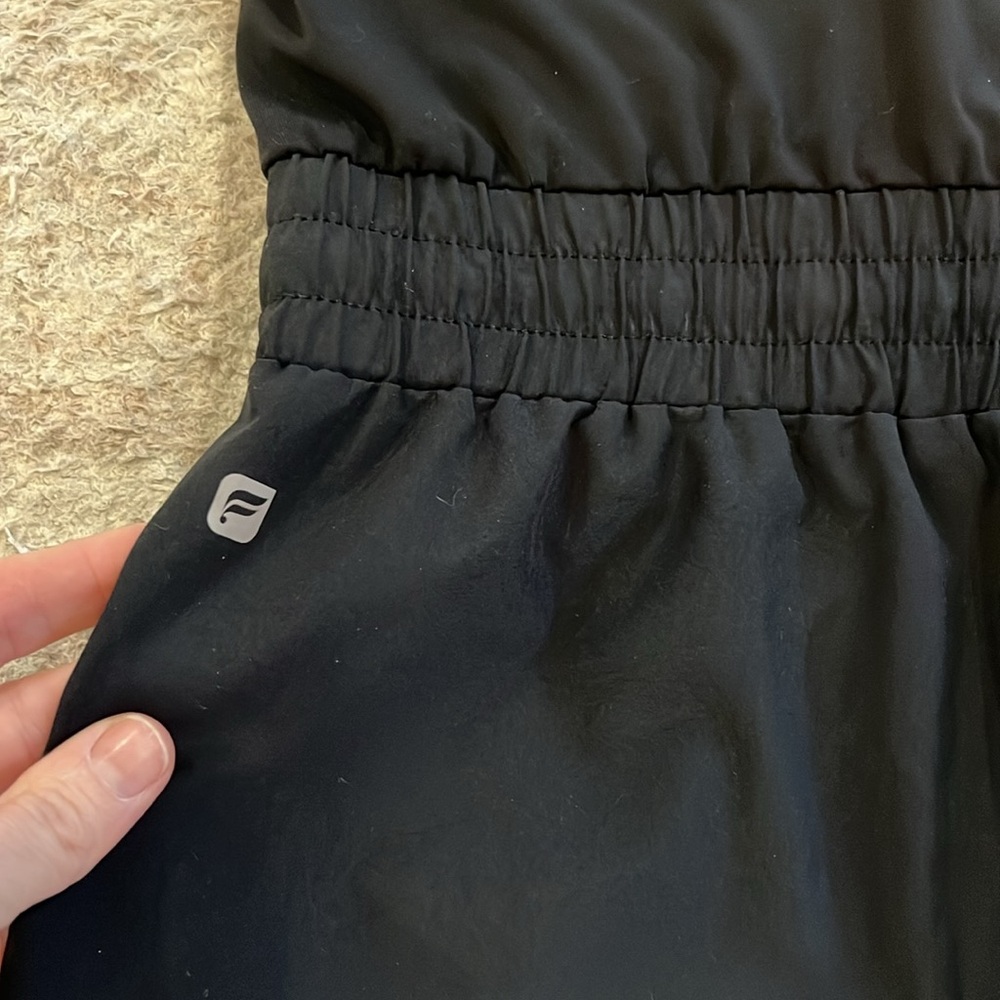 Fabletics - Black Zip-front Romper with mesh top - Picture 9 of 9